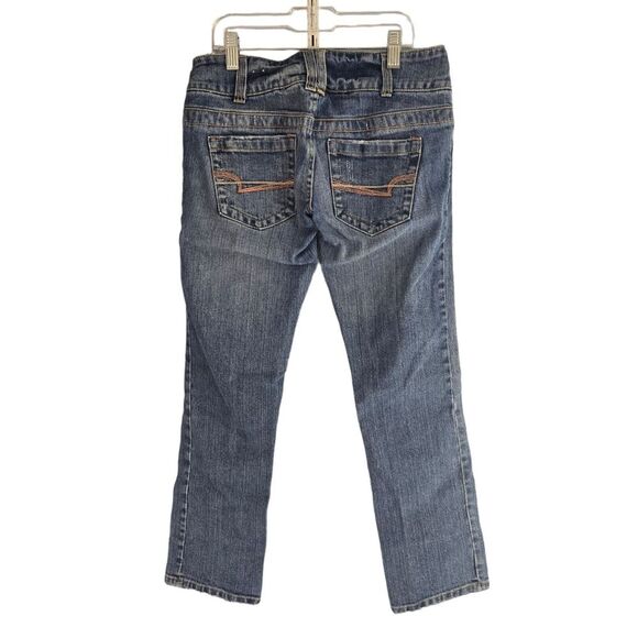 American Eagle Womens 0 (28 x 27) Stretch 5 Pocket Flat Front Medium Wash Denim - Picture 3 of 5